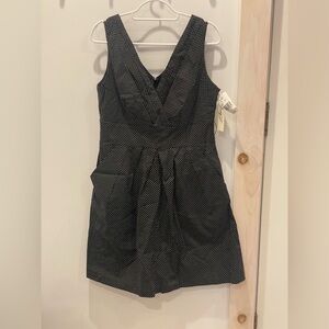 NWT Corey P JCPenney Size 8 Black and White Patterned Mini Dress Polka Dot